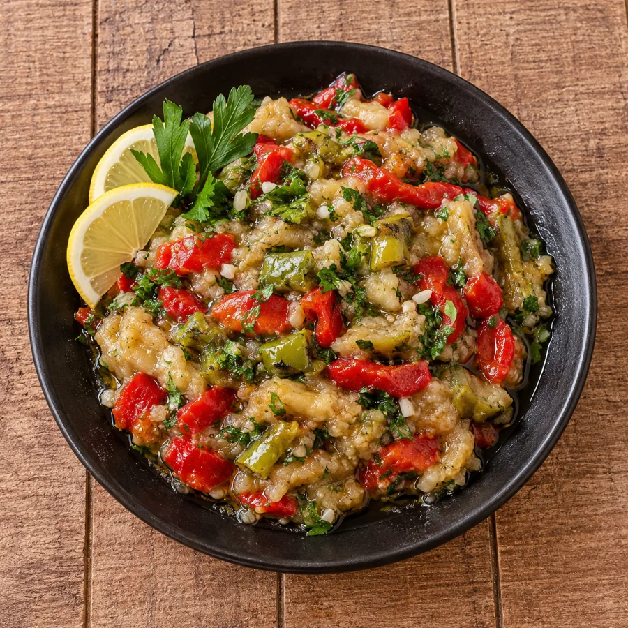 Köz patlıcan salatası